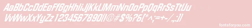 FacetextraboldXxitalicRegular Font – White Fonts on Pink Background