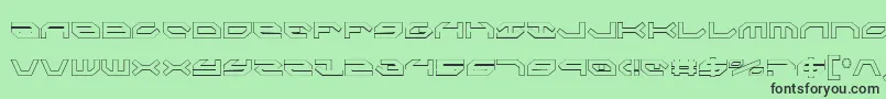 TaskforceCondensedOutline Font – Black Fonts on Green Background