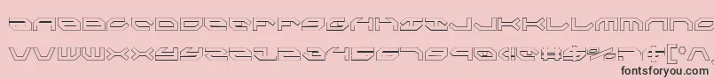 TaskforceCondensedOutline Font – Black Fonts on Pink Background