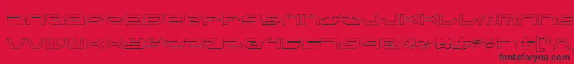 TaskforceCondensedOutline Font – Black Fonts on Red Background