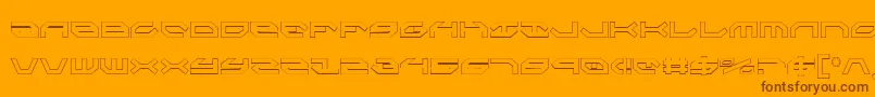 Шрифт TaskforceCondensedOutline – коричневые шрифты на оранжевом фоне
