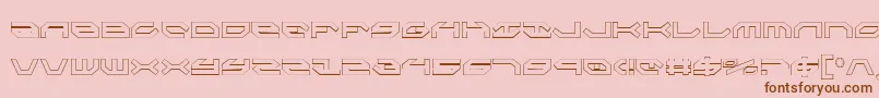 Шрифт TaskforceCondensedOutline – коричневые шрифты на розовом фоне