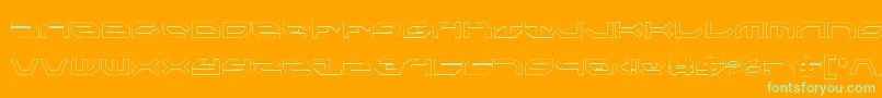 フォントTaskforceCondensedOutline – オレンジの背景に緑のフォント