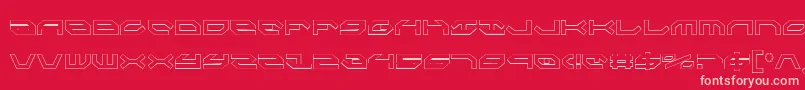 フォントTaskforceCondensedOutline – 赤い背景にピンクのフォント
