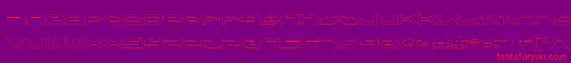 TaskforceCondensedOutline-Schriftart – Rote Schriften auf violettem Hintergrund