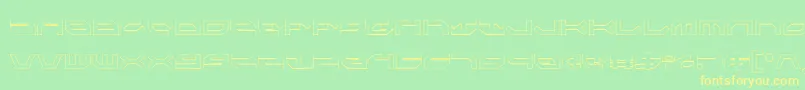 TaskforceCondensedOutline-Schriftart – Gelbe Schriften auf grünem Hintergrund