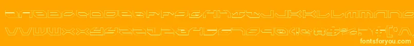 TaskforceCondensedOutline Font – Yellow Fonts on Orange Background