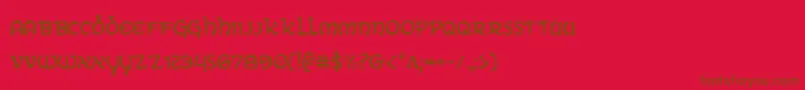Eringobraghc Font – Brown Fonts on Red Background