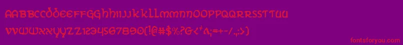 Eringobraghc Font – Red Fonts on Purple Background