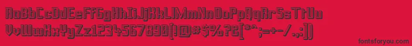 Prusbo Font – Black Fonts on Red Background