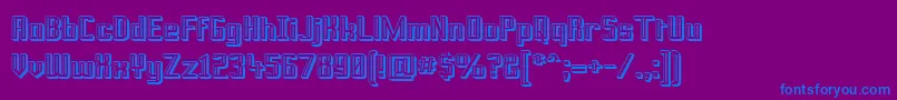 Prusbo Font – Blue Fonts on Purple Background