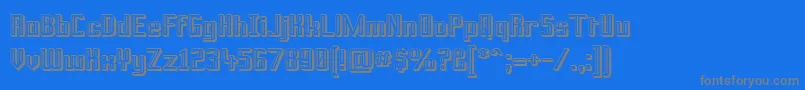 フォントPrusbo – 青い背景に灰色の文字