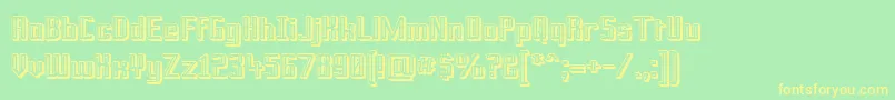 Prusbo Font – Yellow Fonts on Green Background