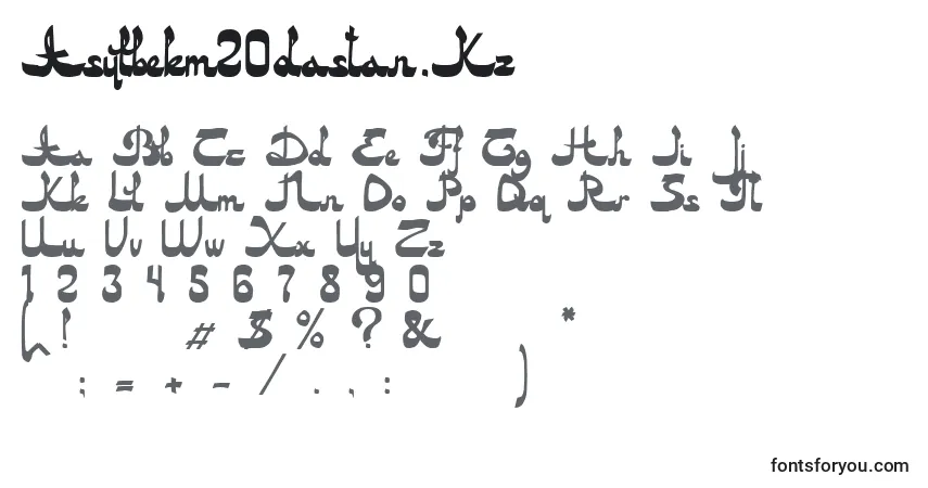 Czcionka Asylbekm20dastan.Kz – alfabet, cyfry, specjalne znaki