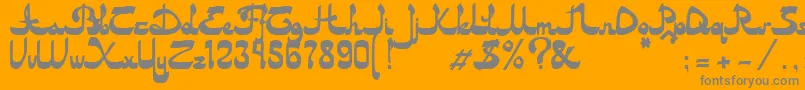 Asylbekm20dastan.Kz Font – Gray Fonts on Orange Background