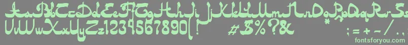Asylbekm20dastan.Kz-Schriftart – Grüne Schriften auf grauem Hintergrund