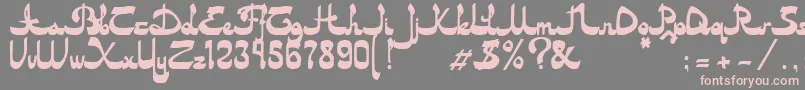 Шрифт Asylbekm20dastan.Kz – розовые шрифты на сером фоне