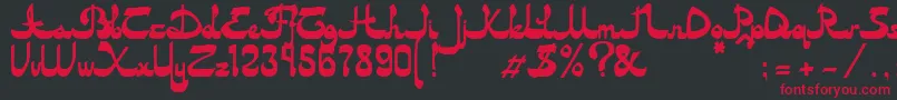 Asylbekm20dastan.Kz Font – Red Fonts on Black Background