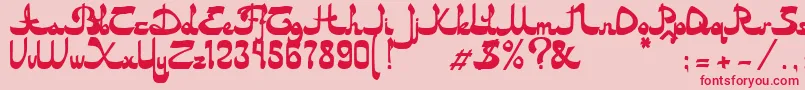 Asylbekm20dastan.Kz Font – Red Fonts on Pink Background