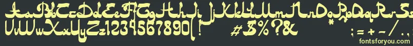 Asylbekm20dastan.Kz Font – Yellow Fonts on Black Background