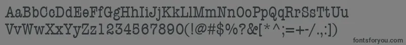 Fonte ItcAmericanTypewriterLtCondensed – fontes pretas em um fundo cinza