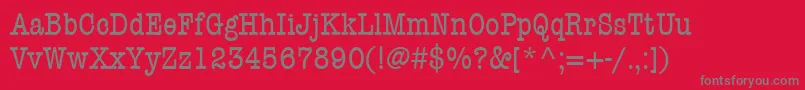 fuente ItcAmericanTypewriterLtCondensed – Fuentes Grises Sobre Fondo Rojo