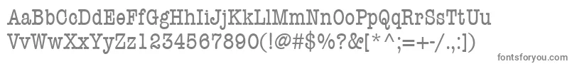 フォントItcAmericanTypewriterLtCondensed – 白い背景に灰色の文字