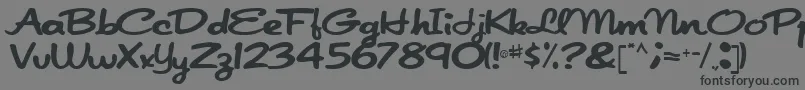 Japanscript911Regular Font – Black Fonts on Gray Background