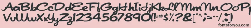 Japanscript911Regular Font – Black Fonts on Pink Background