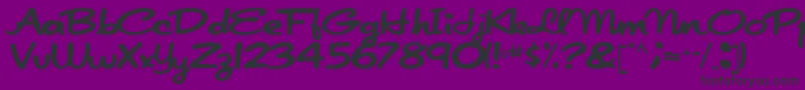 Japanscript911Regular-Schriftart – Schwarze Schriften auf violettem Hintergrund