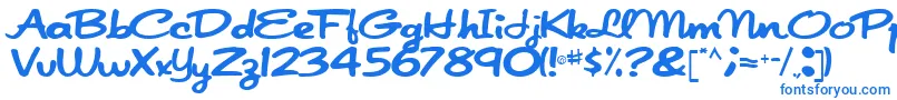 Japanscript911Regular Font – Blue Fonts on White Background