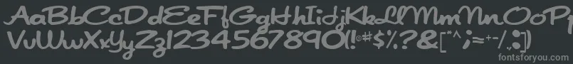 Police Japanscript911Regular – polices grises sur fond noir