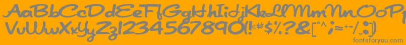 Japanscript911Regular Font – Gray Fonts on Orange Background