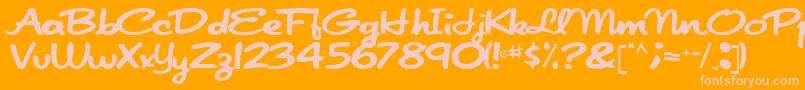 Japanscript911Regular Font – Pink Fonts on Orange Background