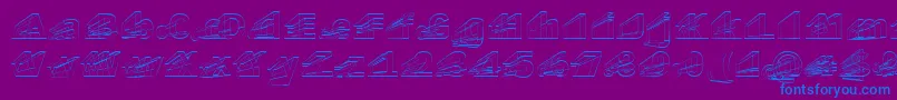 Erectlr Font – Blue Fonts on Purple Background