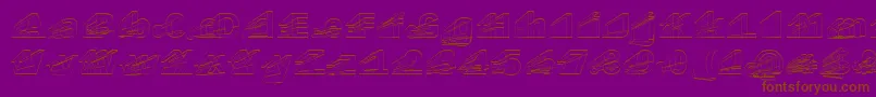 Erectlr Font – Brown Fonts on Purple Background