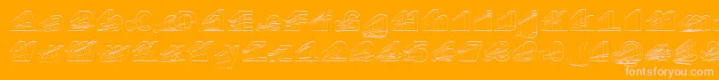 Erectlr Font – Pink Fonts on Orange Background