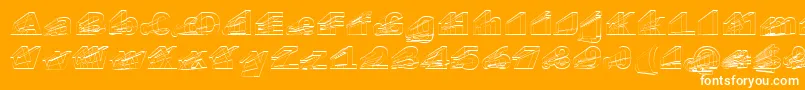 Erectlr Font – White Fonts on Orange Background