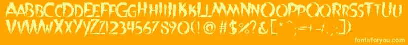 TuzosVolt Font – Yellow Fonts on Orange Background