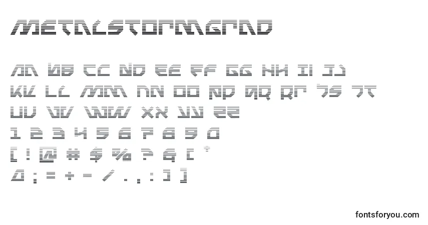 Fuente Metalstormgrad - alfabeto, números, caracteres especiales