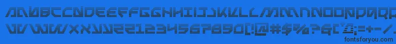 Metalstormgrad Font – Black Fonts on Blue Background