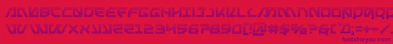 Metalstormgrad Font – Purple Fonts on Red Background