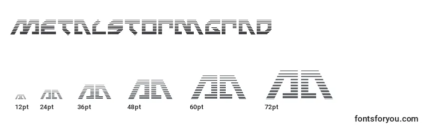 Размеры шрифта Metalstormgrad