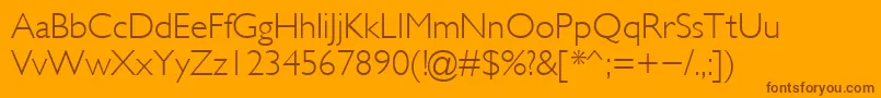 Glsl Font – Brown Fonts on Orange Background