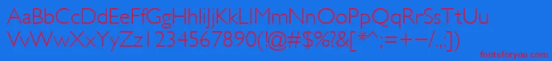 Glsl Font – Red Fonts on Blue Background
