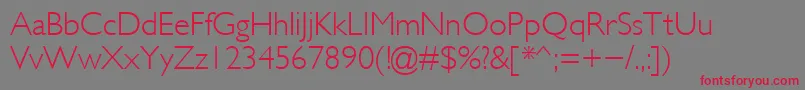 Glsl-Schriftart – Rote Schriften auf grauem Hintergrund