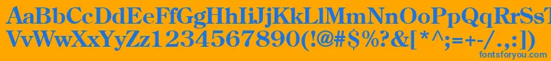 CenturyoldstyleCyrillicBold Font – Blue Fonts on Orange Background