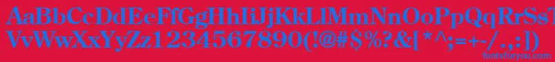 CenturyoldstyleCyrillicBold Font – Blue Fonts on Red Background