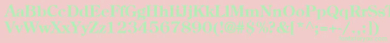 CenturyoldstyleCyrillicBold Font – Green Fonts on Pink Background