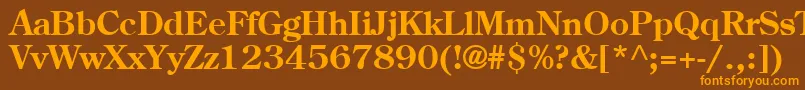 CenturyoldstyleCyrillicBold Font – Orange Fonts on Brown Background